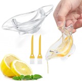 Set de 2 storcatoare manuale pentru citrice Haepxyby, acrilic, transparent, 12 x 5 cm