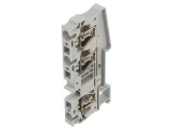 Conector &Icirc;mbinare Șine 0,2-6mm2 3 Borne Gri 8.2mm