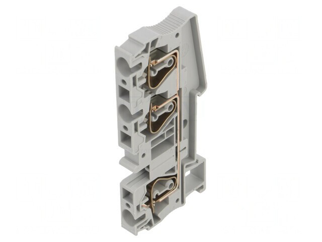 Conector &Icirc;mbinare Șine 0,2-6mm2 3 Borne Gri 8.2mm