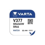 Baterie Varta V377/SR66, diametru 6.8 mm, 1.55 V, pentru ceas