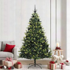 vidaXL Brad de Crăciun artificial cu ramuri articulare 300 LEDs 210 cm 3396001