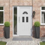 vidaXL Jardinieră 2 pcs Negru 30 x 30 x 75 cm Oțel 883767