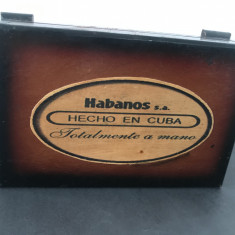 Deosebita cutie de trabucuri Habanos,Hecho en Cuba din Lemn ,veche,de colectie.