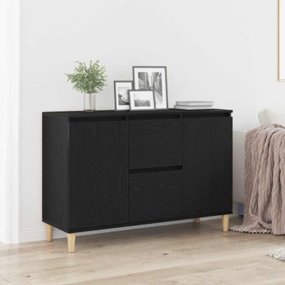 vidaXL Bufet cu sertar Negru 101 x 35 x 60 cm Lemn compozit 862044 foto