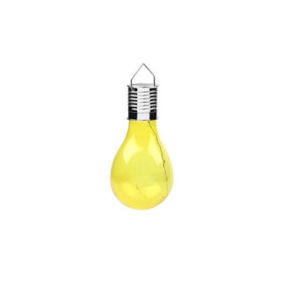 Lampa Solara LED Decorativa sub forma de Bulb, pentru exterior, suspendata, IP65, Ultron Galben, Flippy foto