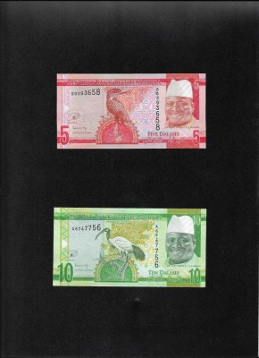 Set Gambia 5 + 10 dalasis unc 2015 foto