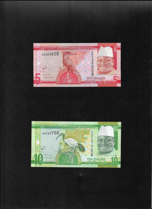 Set Gambia 5 + 10 dalasis unc 2015