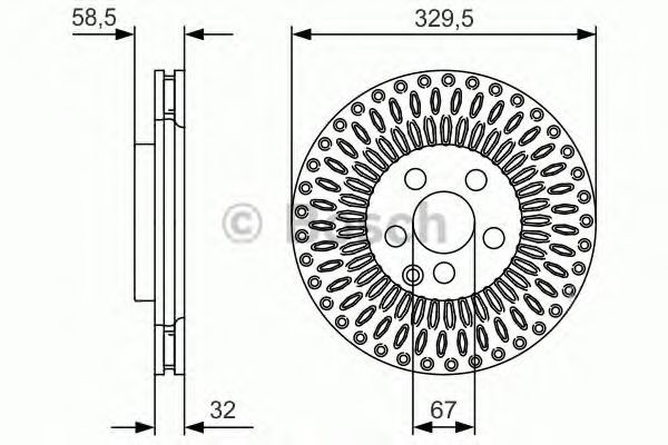 Disc frana MERCEDES VITO Tourer (W447) (2014 - 2016) BOSCH 0 986 479 D13