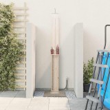vidaXL Duș exterior natural 24 x 19 x 246 cm Lemn masiv de pin 886352