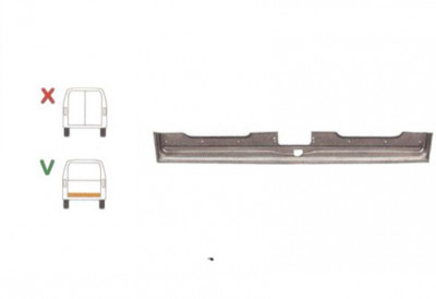 Element reparatie usa Ford TRANSIT (VE6/VE64/VE83), 10.1985-07.2000 pt modele cu haion, partea , pt haion;parte inferioara, jgheab; usa spate, 696292 foto