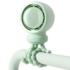 Mini ventilator portabil cu lumina LED JisuLife, verde, Life2 foto
