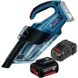 Bosch GAS 18V-1 + GBA + GAL 1880 CV - Aspirator 60 mbar + Set acumulator si incarcator Li-Ion 18 V 5 Ah