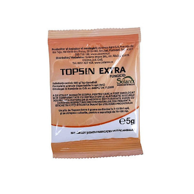 Topsen Extra 5 gr, fungicid sistemic, Ascenza, Rapan (mar, par), Monilioza (cais, piersic, nectarin, prun, cires, visin), Putregai Cenusiu (vita de vi foto