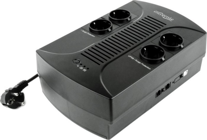 UPS GEMBIRD Line Interactive, 650VA/ 390W, AVR, 4 x socket Schuko, indicatie status cu LED, 1 baterie 12V/7Ah, Backup:pana la 10 - 30 min.,incarcare: