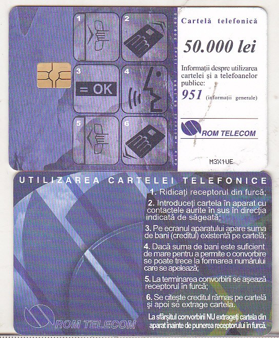 bnk card Cartela telefonica 1999 - Instructiuni - RO-ROM-0045A