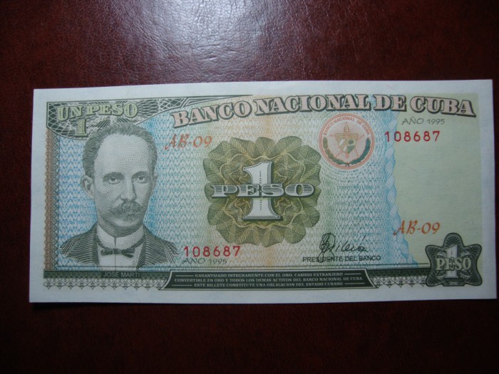 CUBA 1 PESO 1995 UNC