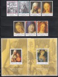 Sierra Leone 1991 - Crăciun - desene și picturi de Albrecht D&uuml;rer, Serie + 2 Colite, MNH, Nestampilat