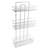 Cumpara ieftin Etajera Baie Metal 3 Rafturi Dreptunghiulare 27x11 cm, Inaltime 54 cm