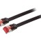 Patch cord U/FTP Cat6 negru 3m ecranat