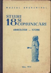 C3707 Studii și comunicări Istorie-Arheologie Muzeul Brukenthal Sibiu, 1974