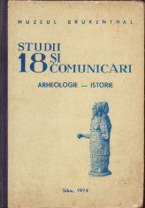 HST C3707 Studii și comunicări Istorie-Arheologie Muzeul Brukenthal Sibiu, 1974 foto