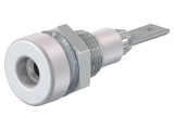Soclu Banană 2mm 10A Albă Panou Izolație