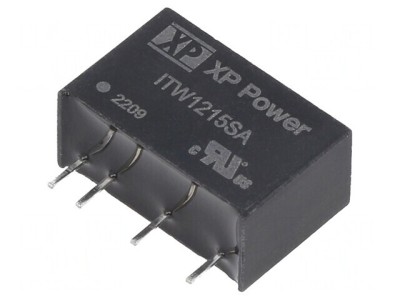 Convertor DC-DC 1W 9-18V la 15V 67mA SIP THT foto