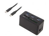 Stație de andocare USB 3.2 USB-C 0,6m Neagră