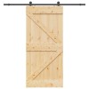 VidaXL Ușă glisantă cu set feronerie, 100x210 cm, lemn masiv de pin