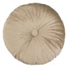 Perna Decorativa Velvet Bej Rotunda 38cm Poliester Moale Eleganta Canapea Fotoliu