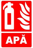 Indicator pentru stingator cu apa