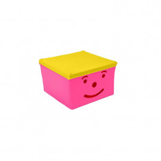 Cutie pentru depozitarea jucariilor BranQ Smiley CBS1R, Roz foto