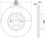 Disc frana MERCEDES-BENZ C-CLASS cupe (CL203) (2001 - 2011) KRIEGER 0950004088
