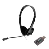 Cumpara ieftin Casti Head-band SPACER SPK-223-USB, Wired, Negru