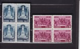 ROMANIA 1957 LP 445 - 520 DE ANI RASCOLA DE LA BOBALNA BLOCURI DE 4 TIMBRE MNH