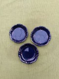 Portelan Echt Kobalt Jlmenau, set de 3 farfurioare dulceata