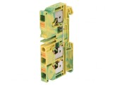 Conector Șine 6mm2 1P 3B Galben-Verde TS35