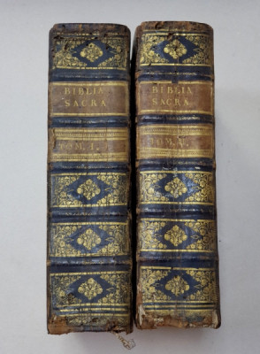 BIBLIA SACRA VULGATAE EDITIONIS SIXTI V &amp;amp;amp,amp,amp, CLEMENTIS VIII, JO BAPTISTA DU HAMEL, VENETIA 1760. BOGAT ILUSTRATA CU GRAVURI foto