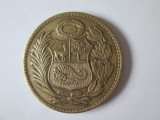Peru 1 Sol de Oro 1959 in stare foarte buna, America Centrala si de Sud, Cupru (arama)