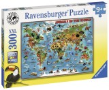 Puzzle Harta Animalelor, 300 Piese