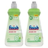Pachet 2 x Solutie de Clatire pentru Masina de Spalat Vase Finish Formula 0%, 400 ml