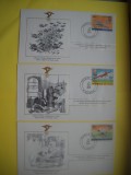 HOPCT PLIC FDC S NR 1008 SET 5 FDC CIAD AFRICA -ISTORIA AVIATIEI -FAI -FEDERATIA AERONAUTICA INTERNATIONALA 1978-AVION / AVIATIE