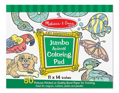 Caiet jumbo cu planse pentru colorat Animale Melissa and Doug foto