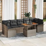 VidaXL Set de canapele pentru grădină 8 pcs Gri 100 x 55 x 73 cm