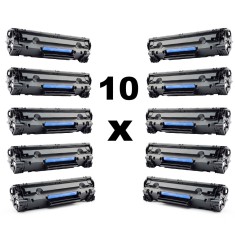 Set 10 tonere vrac compatibile ce285a 85a black pentru hp foto