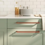 vidaXL M&acirc;nere de dulap, 10 buc., bronz, 320 mm, oțel inoxidabil