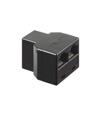 Adaptor 8p8c ISDN RJ45 mama la 2x RJ45 mama negru Goobay foto