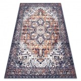Covor ANTIKA ancret sunset, ornament modern, lavabil - bleumarin / portocaliu, 120x170 cm
