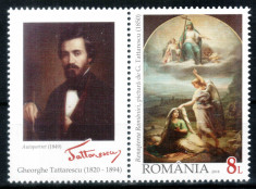 Romania 2018, LP 2181 b, Renasterea Romaniei Tattarescu, cu vigneta stanga, MNH! foto