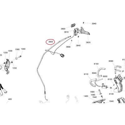 MBS Cablu acceleratie Ski-Doo Summit 850 E-TEC, TURBO R 2021-2024, Cod Produs: 512061326SK foto